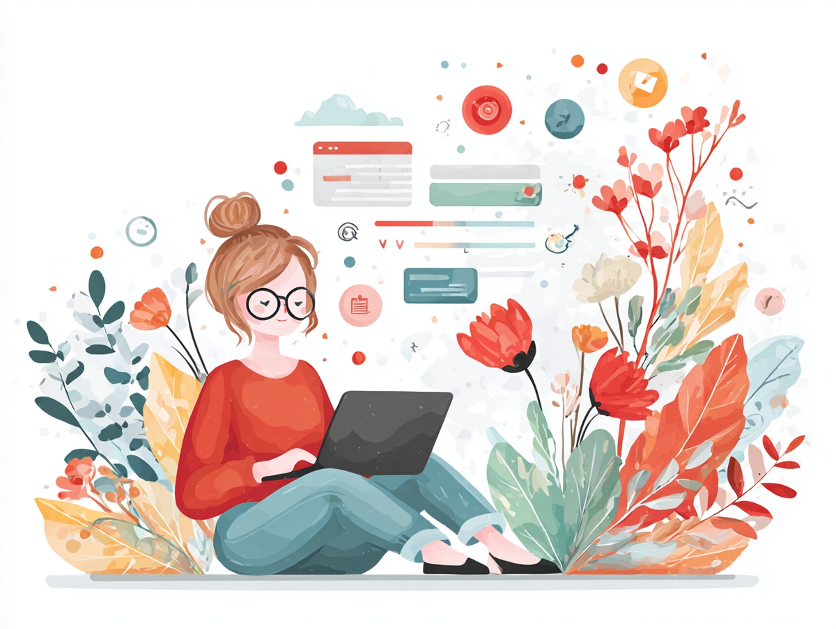 Persona creando sitio web sin saber programar