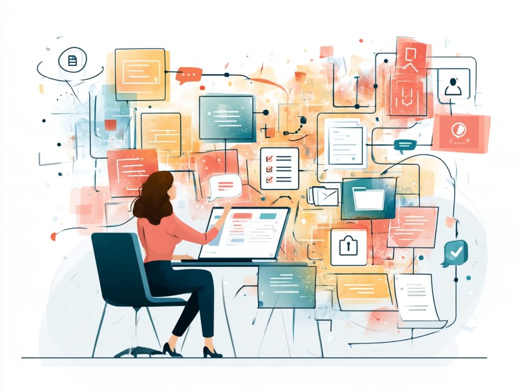 Equipo de trabajo organiza herramientas de inteligencia artificial dentro de un proceso compartido